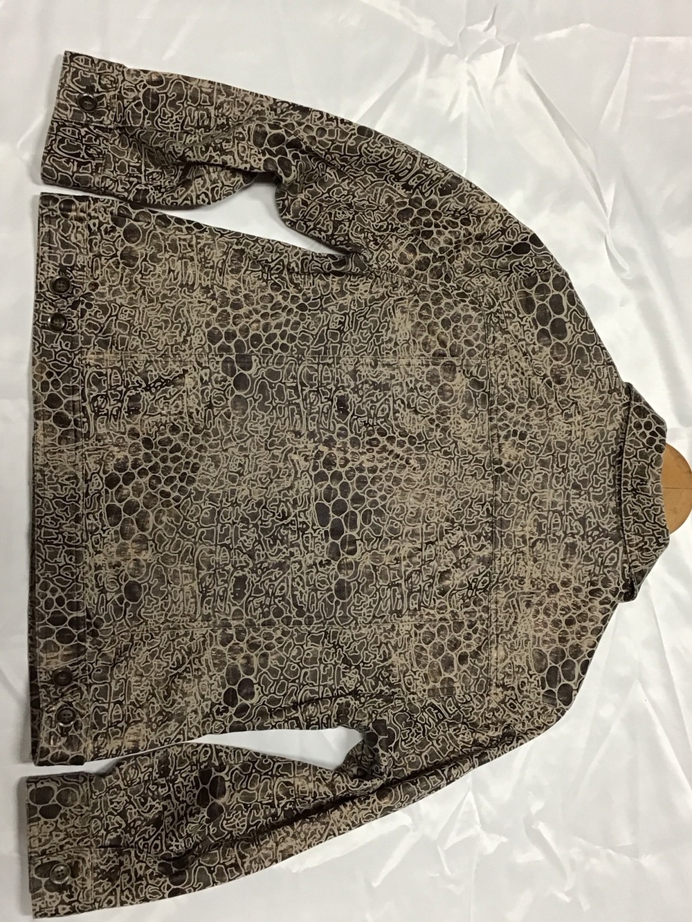 Ruby Rd. Taupe Animal-Print Jean Jacket - Picture 5 of 8